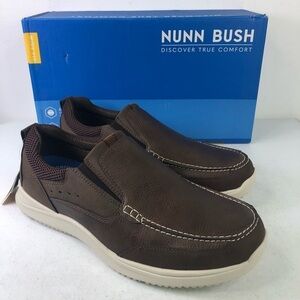 Nunn Bush Lincoln Black w/White Stitching Dual Comfort Slip-On Loafers Nunn bush dual comfort - Gem main image 3
